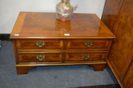 Walnut Veneer TV Stand with Drop Down Front