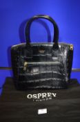 *Osprey London Black Handbag (Zip Damaged)