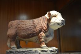 Porcelain Figure of a Bull