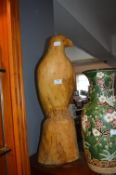 Large Carved Wooden Eagle Figure
