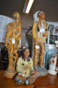 Figures of Native Americans and a Eastern Lady