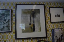 Framed Abstract Print 96x112cm