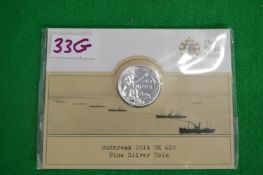Royal Mint 2014 UK £20 WWI Outbreak Fine Silver Coin
