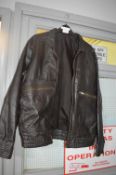 1970's Leather Bomber Jacket Size: M