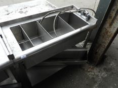 *Back of Bar Insulated Segregated Sink Unit with Undershelf and Bottle Holder