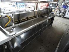 *Stainless Steel Preparation Counter with Wash Hand Basin, Commercial Can Opener, etc.