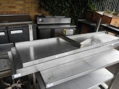 *Three Stainless Steel Shelves (Only Three Brackets) 120x29cm