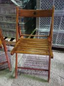 31 x Rustic Style Folding Chairs Collection From Grantham NG32 2AG on 19th and 20th May 10am till