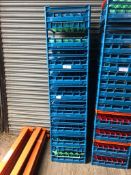 10 x Glass Fries Racks 500/500mm - Mixure of glasses held within crate. 16's, 25's, 36's, 49's