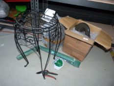 *Garden Accessories Including Metal Plant Stand Se