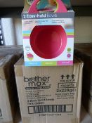 *2 Boxes of Easy Hold Bowls (Pink & Green)