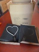*Box of 4 Pink Heart Glass Neon Inserts