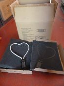 *Box of 4 Pink Heart Glass Neon Inserts