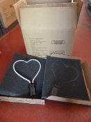 *Box of 4 Pink Heart Glass Neon Inserts