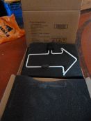 *Box of 4 Blue Arrow Glass Neon Inserts