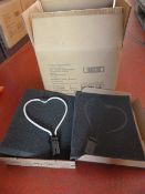 *Box of 4 Pink Heart Glass Neon Inserts