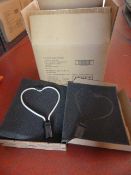 *Box of 4 Pink Heart Glass Neon Inserts