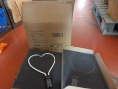 *Box of 4 Pink Heart Glass Neon Inserts