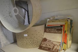 *2 Suede Effect Lamp Shades and a Quantity of Anti
