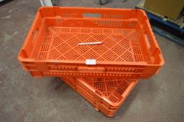 *30 Orange Stackable Storage Baskets 60x40x15cm