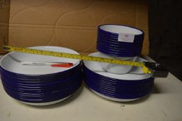 *23 Enameled Steel Dishes and 10 Small Enamel Dish