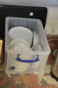 Quantity of White Dinner Plates and Side Plates