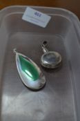 Two Silver Pendants ~52.6g gross
