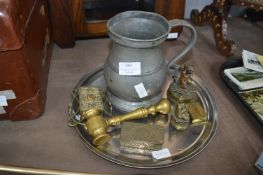 Brass Collectible Items, Pewter Tankard, etc.