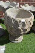 Garden Planter with Scallop Design