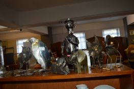 Ornamental Metal Animals etc.