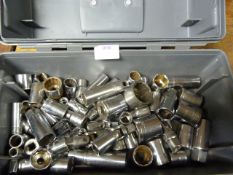 Plastic Toolbox with Assorted Sockets