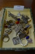 Vintage Costume Jewellery; Earrings, Charms, etc.
