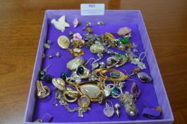 Vintage Costume Jewellery; Earrings, Pendants, etc