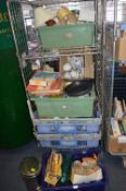 Cage of Household Goods, Kitchenware, Tea Sets, et