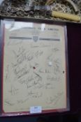 Facsimile Hull Football Rugby Club Team Autograph