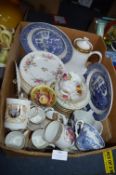 Box of Decorative China and Part Dinner Services I