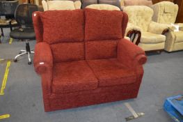 Burgundy Two Seat Sofa