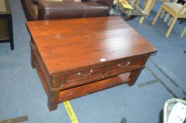 Plank Effect Chunky Coffee Table