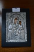 Russian Facsimile 925 Sterling Silver Icon