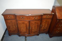 Mahogany Effect Serpentine Front Sideboard