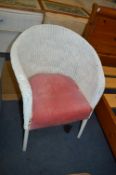 Painted Lloyd Loom Effect Bedroom Chair