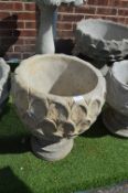 Garden Planter with Scallop Shell Design