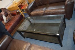 Glass Topped Black Framed Table