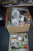 Large Box of Household Goods, Kitchenware, etc.