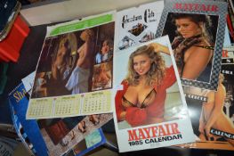 Ten Vintage Pin Up Calendars Including Mayfair, et