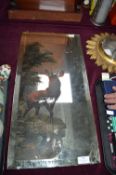 Victorian Hand Painted Stag Mirror