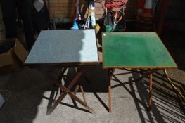 Two Folding Card Tables