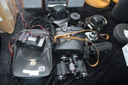 Vintage Camera and Binoculars Including Beirette