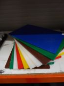 * 10 x assorted coloured chopping boards