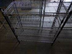 * 4 tier wire rack. 900w x 450d x 1020h